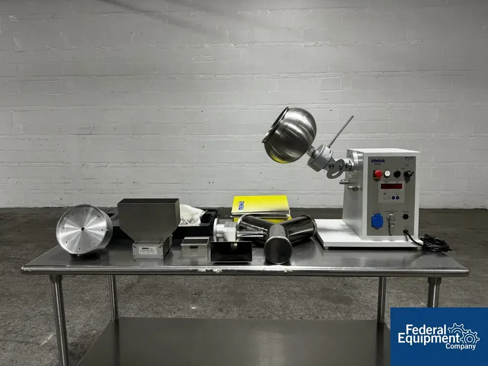USED Erweka Erweka All Purpose System, Model AR 402, with Coating Pan, Crusher and Y Blender