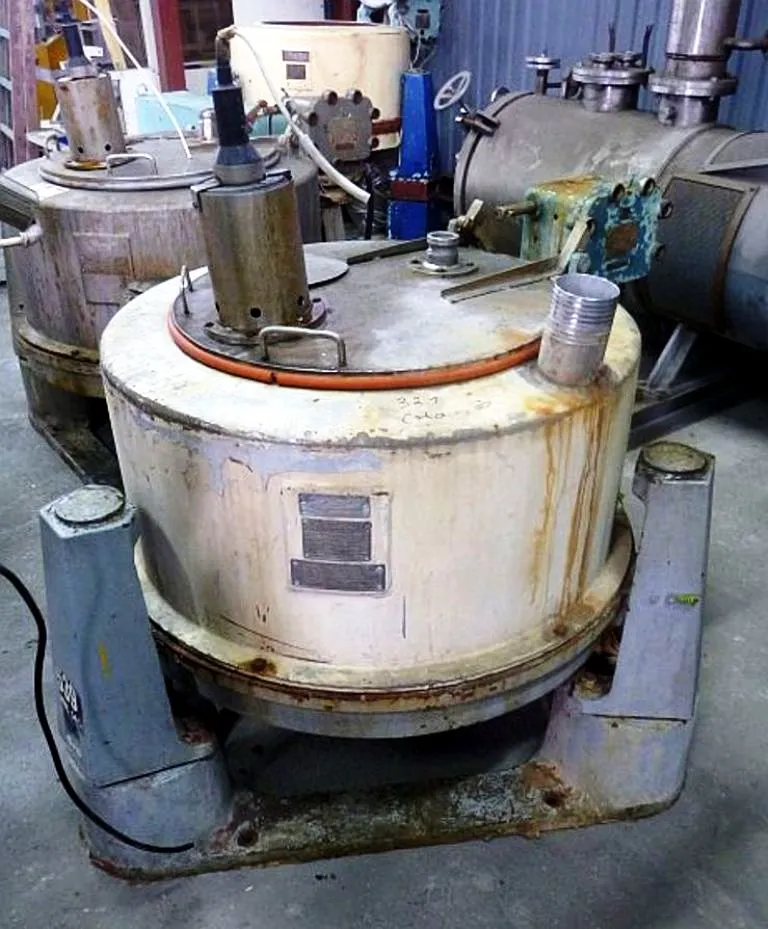 Sangerhausen FZPO 850C perforate basket centrifuge, 316SS.