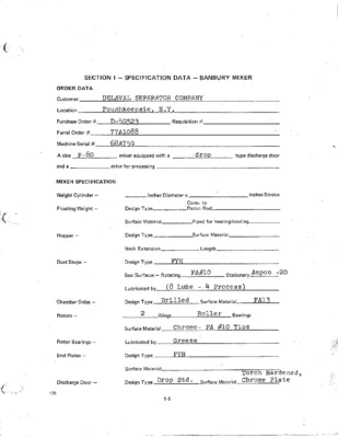 F-80 FARREL MIXING LINE, ITEM # 1919