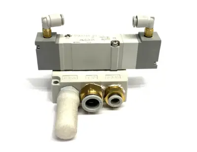 SYA7340-03 | SMC  Air Pilot Valve & Base 3/8" NPT - Used