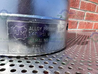 USED ALLOY PRODUCTS 12 LITER STAINLESS STEEL VESSEL 140 PSI W/ GAUGE + ACCESSORIES
