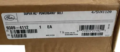 NEW SEALED GATES 9389-4112 SUPER HC POWERBAND BELT 4/5VX1120 93894112