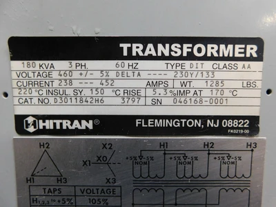 Used HITRAN _UNKNOWN_ Transformers | Equipment Recovery Corp. #1330980