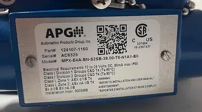 NEW APG MPX/E LEVEL AND TEMPERATURE TRANSMITTER 45PSI