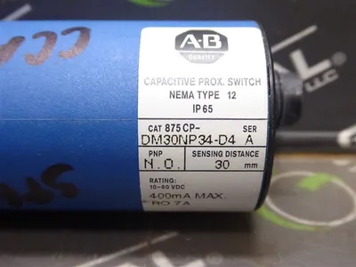 Allen Bradley 875CP-DM30NP34-D4 Capacitive Proximity Switch Ser.A Used