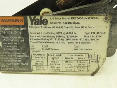 Yale Forklift Throttle Accelerator Pedal Bracket/Potentiometer ERC060GHN36TE084