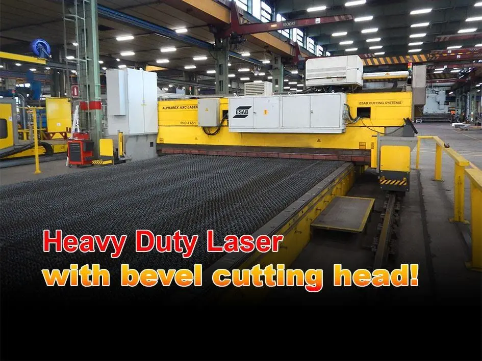 USED ESAB TRUMPF HEAVY DUTY BEVELCUT LASER 24 X 6,3 METER