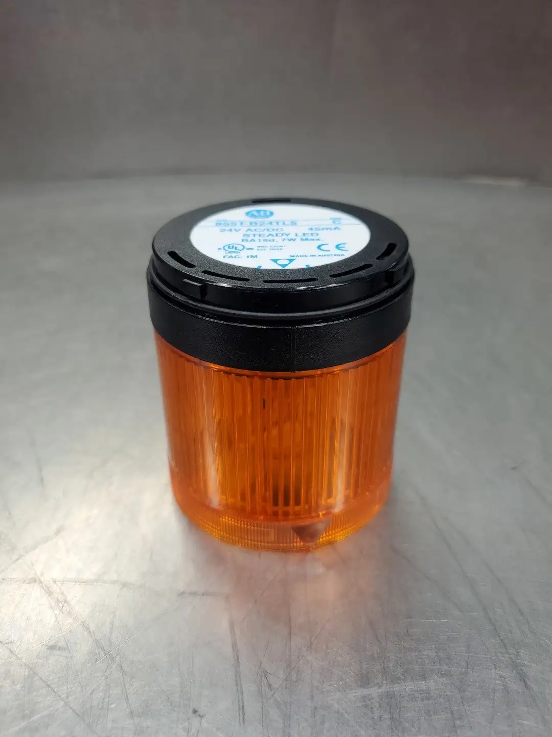 USED Allen-Bradley 855T-B24TL5 Ser. C Steady Orange LED Stack Light