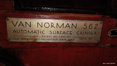 VAN NORMAN JUMBO PLUS TOP Reciprocating Surface Grinders | Star Equipment Co., Inc. (5)