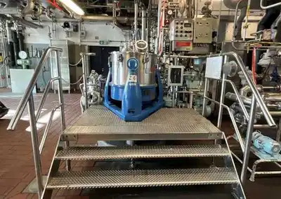 Ellerwerk 733 C perforate basket centrifuge, Hastelloy C-22.
