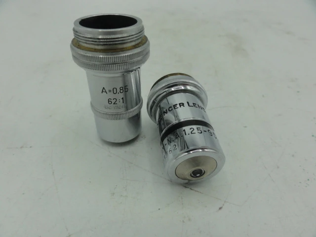 Used LEITZ, SPENCER LENS CO. HOM.1MM-1.8MM-N.A.1.25-95X, A=0.85, 62:1 Microscopes Connecticut US | BG Industrial Surplus #471069