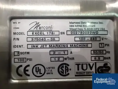USED Videojet Videojet Technologies Excel 178i Ink Jet Coders