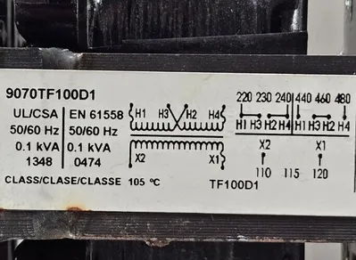 Square D 9070TF100D1 Transformer. Loc4D-25