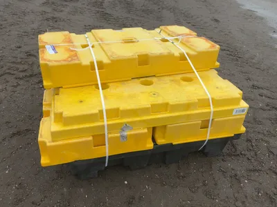 (6) Spill Containment Skids for Barrels, five two drum approx. 2’x4’ and onefour drum approx. 4’x4’