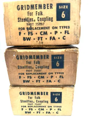 NEW LOT OF 3 FALK 75897 COUPLING SIZE 6