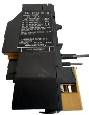 ALLEN BRADLEY 193-BSB16 OVERLOAD RELAY SER.B 1.0-1.6A 193BSB16 NEW, SURPLUS