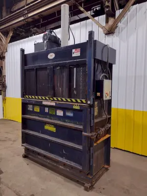 72" X 30" JV MFG CRAM A LOT MODEL #DBR-72-H VERTICAL HYDRAULIC CARDBOARD BALER: STOCK #18058