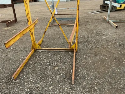 Metal Two Sided Cantilever Rack, welded together, arms stick out 47” on one side and 27-1/2” on othe...