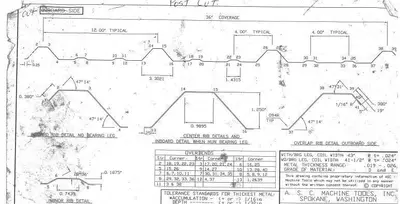 36" WIDE ASC "R-PANEL" CORRUGATED ROOF PANEL ROLLFORMER TOOLING: STOCK #18199