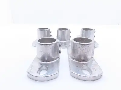 Hollaender 46-7 1-1/4 Speed-Rail Base Flange 1-1/4" Pipe Fits 1.66" OD Lot of 5