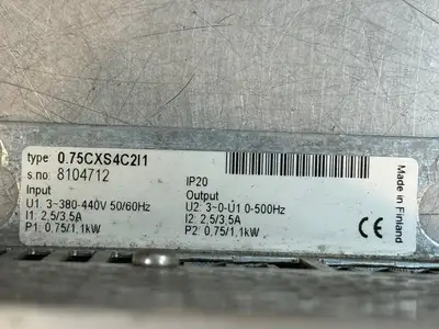 Vacon 0.75CXS4C2I1 Frequency Converter Inverter (7.5.5)