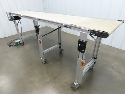Dorner 2200 Portable Belt Conveyor 8'L x 21.25"W Variable Speed 115V 130FPM