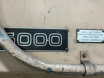Used CINCINNATI 5000 Power Squaring Shears (Inch) Ohio US | HGR 24 #1419752