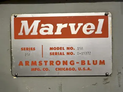 15" X 20" MARVEL MODEL #15A AUTOMATIC HORIZONTAL BANDSAW: YOBRO #24326
