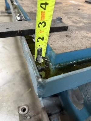 1 1/2" Steel Layout Fabrication Table Shuttle Table 23' x 10' w/ Coolant Trough