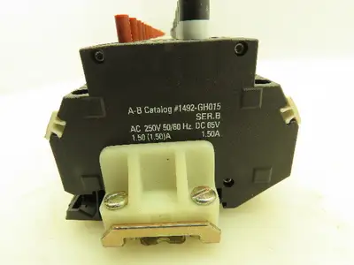 Allen Bradley 1492-GH015 Din Rail 1.5A Circuit Breaker Ser B 250V Lot of 45