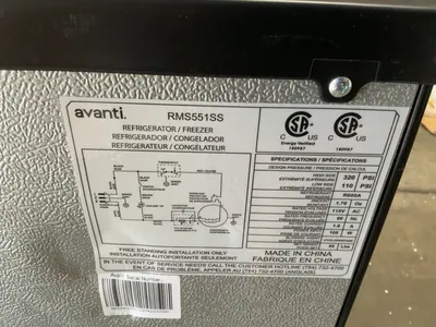Used AVANTI RMS551SS Refrigerators Michigan US | Miedema Asset Management Group #1340968