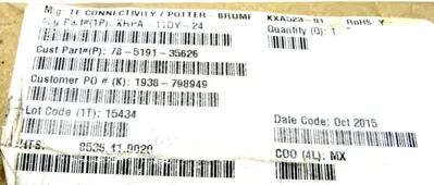 NEW POTTER AND BRUMFIELD KRPA-11DY-24 RELAY KRPA11DY24