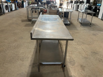 Used SAUBER SELECT PA7396 STAINLESS STEEL COMMERCIAL WORK TABLE 96” Food Prep Tables Michigan US | Miedema Asset Management Group #1580133