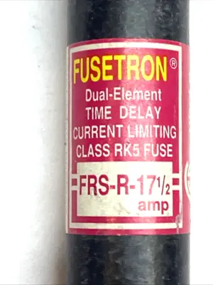 Used Bussmann Fusetron Time Delay Fuse 17.5A 600VAC LOT OF 4 Fuses Michigan US | Maverick Industrial Sales #1402172