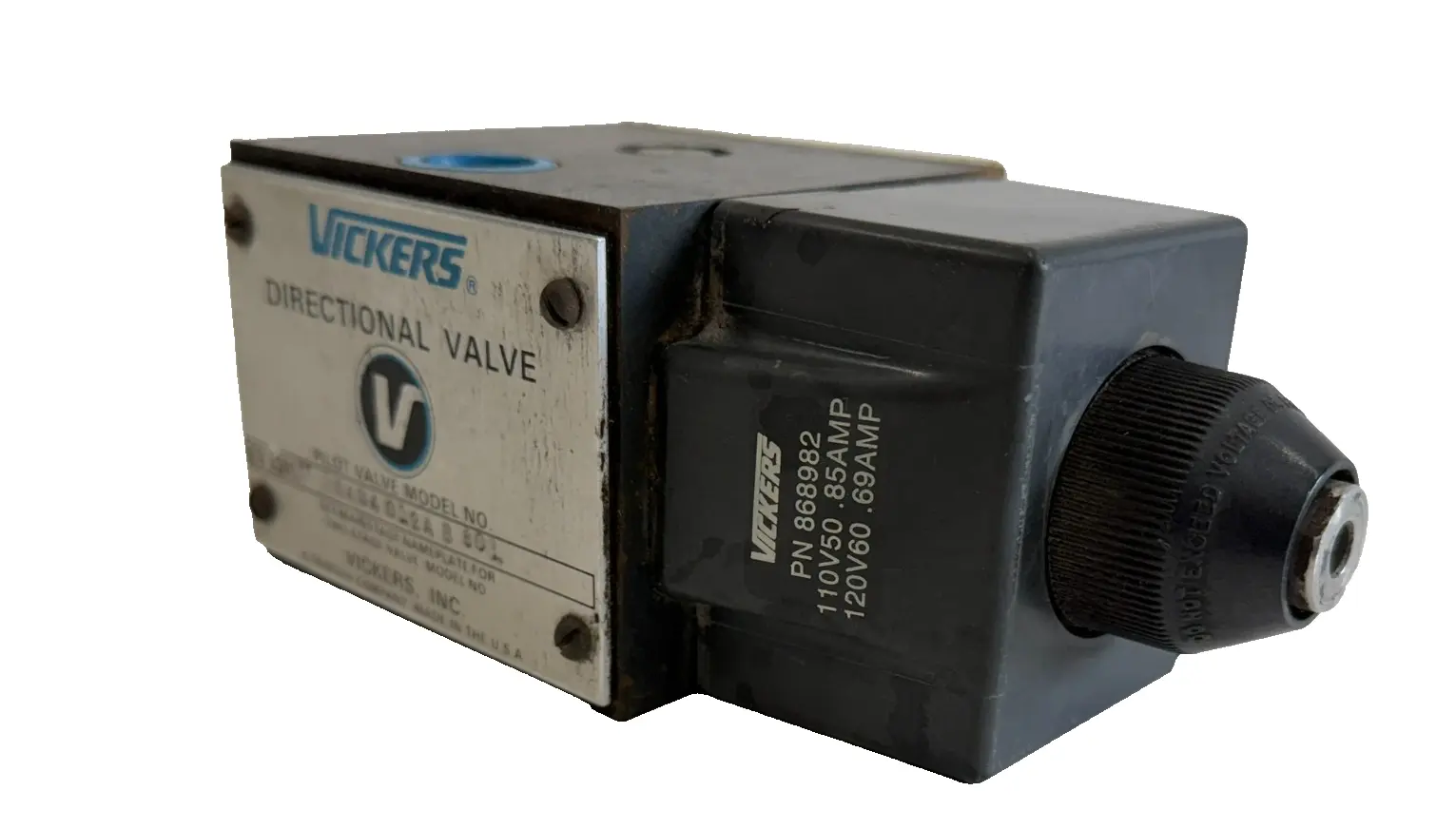 NEW VICKERS DG4S4-012A-B-60L HYDRAULIC DIRECTIONAL PILOT VALVE W/868982 SOLENOID