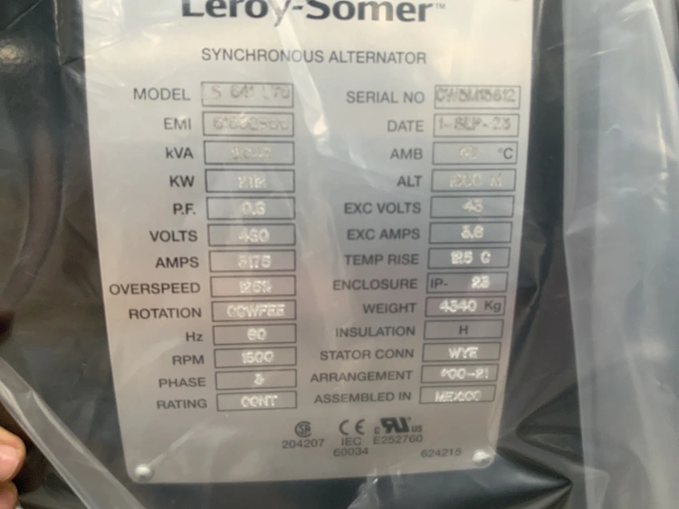 New | in-Stock LEROY SOMER LS6 41L70 Synchronous Alternators Texas US | Apollo Electric #1514439