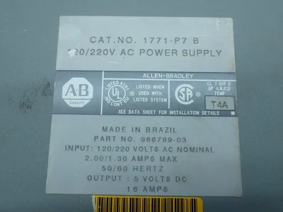 Used ALLENBRADLEY 1771P7 PLC Power Supplies Ohio US | HGR 24 #1095205