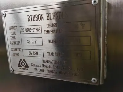 New | in-Stock 2025 HONGDA RIBBON BLENDER Ribbon Blenders | Hongda America Corp #1207511