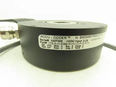 Accu-Coder 775-A-H-4096-R-HV-D-P-A-N-N Rotary Encoder 4096 PPR 1" Through Bore
