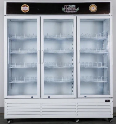 168-0004 AC-TGDR70 70” Glass 3 Door Self Contained Cooler