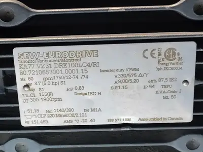 USED SEW-EURODRIVE KA77 VZ31 DRE100LC4/RI