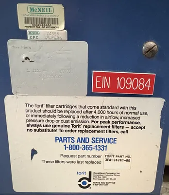 DONALDSON TORIT VS 1200 CNC & Metalworking Equipment | ESS Industrial Equipment Sales (5)
