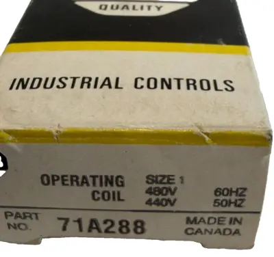 ALLEN BRADLEY 71A288 MAGNETIC COIL 50/60HZ NEW, SURPLUS