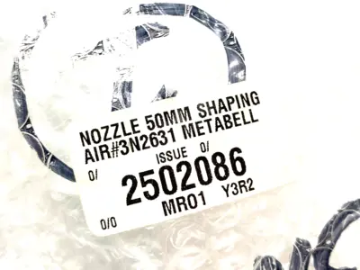 USED ABB ROBOT NOZZLE, METABALL 50MM SHAPING AIR, SA RING ASSEMBLY MMBELL9