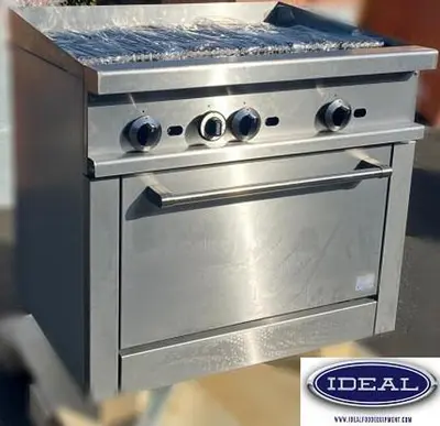36" char broiler with oven below