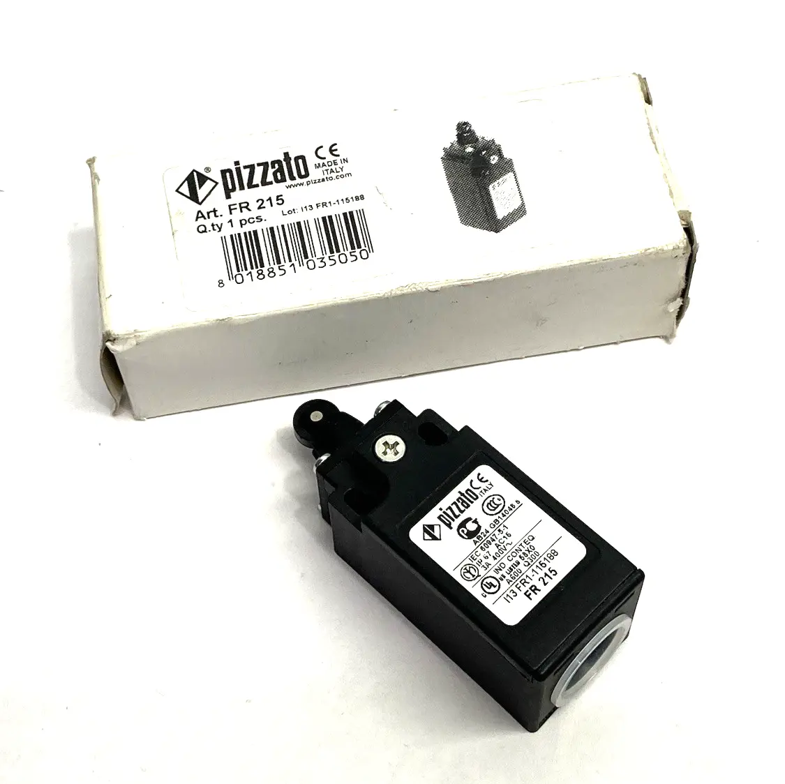 USED PIZZATO POSITION SWITCH WITH ROLLER PISTON PLUNGER 1NO-1NC SNAP ACTION