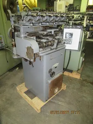 7854-385 R. Gudel Type 30, 6-Position Semi-Automatic Ring/Band Brocading/Copy Engraving Machine