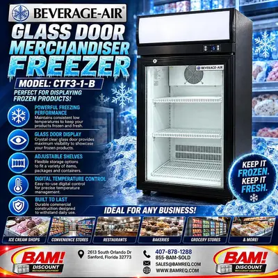 Used BEVERAGE-AIR CTF3-1-B Refrigerators Florida US | BAM Discount Restaurant Equipment #1229849