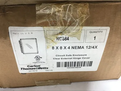 Carlon Thomas & Betts NC884 – NC88L Circuit Safe Enclosure Clear External Hinge Cover