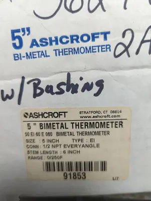 New | in-Stock ASHCROFT 50 EI 60 E 060 Temperature Monitoring Ohio US | Surplus Asset Holdings #1365650